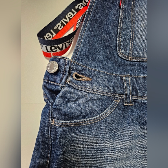 Levis Girl's Denim  Bib Overall Jean Shorts Size 10R #G-11 - Picture 5 of 9